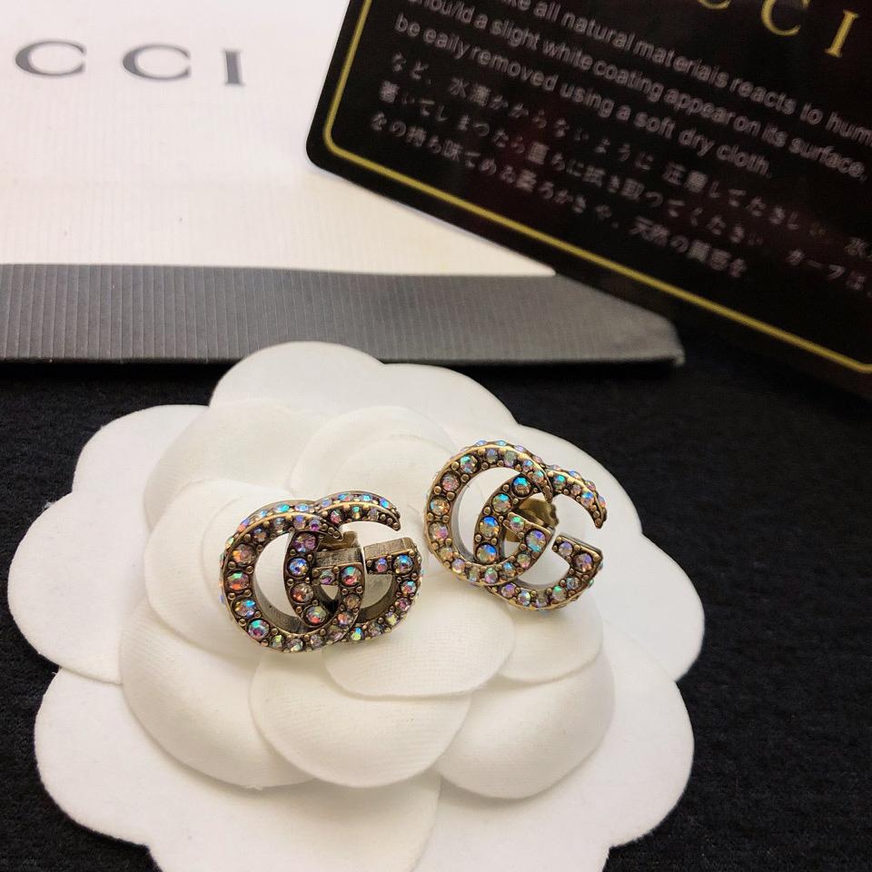 Gucci Crystal Double G Earrings - 