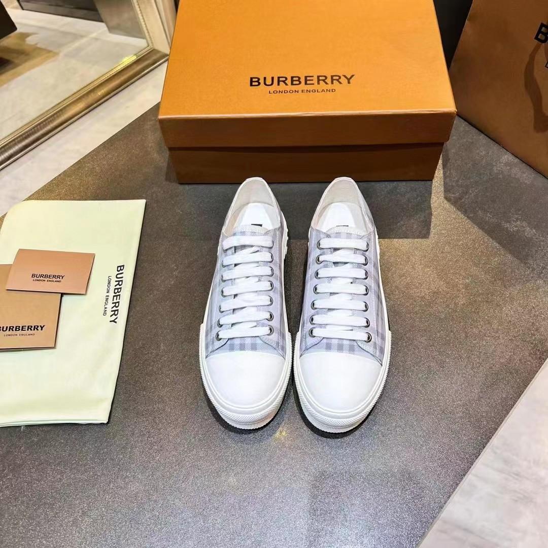 Burberry Check Cotton Sneakers - 