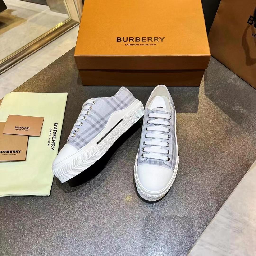 Burberry Check Cotton Sneakers - 