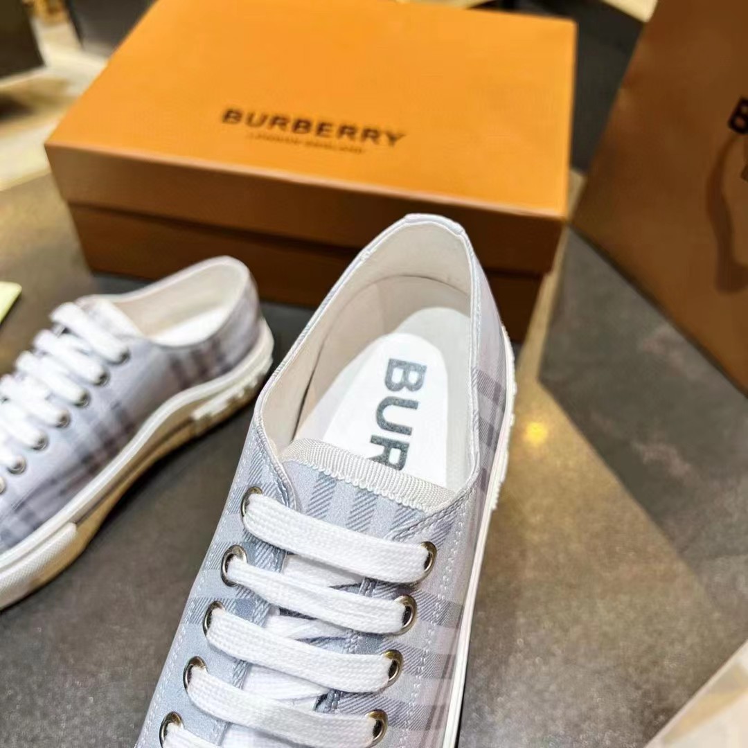 Burberry Check Cotton Sneakers - 