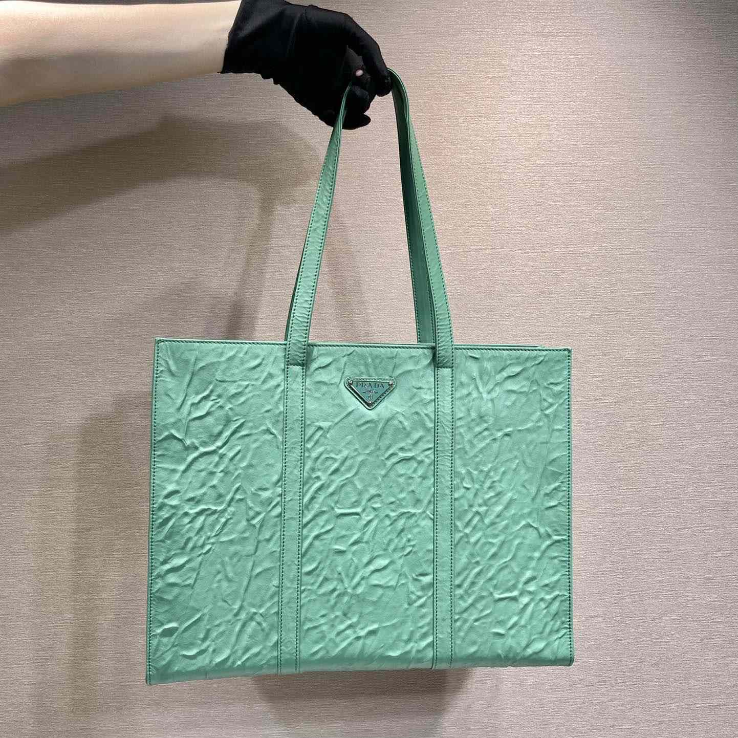 Prada Large Antique Nappa Leather Tote - 