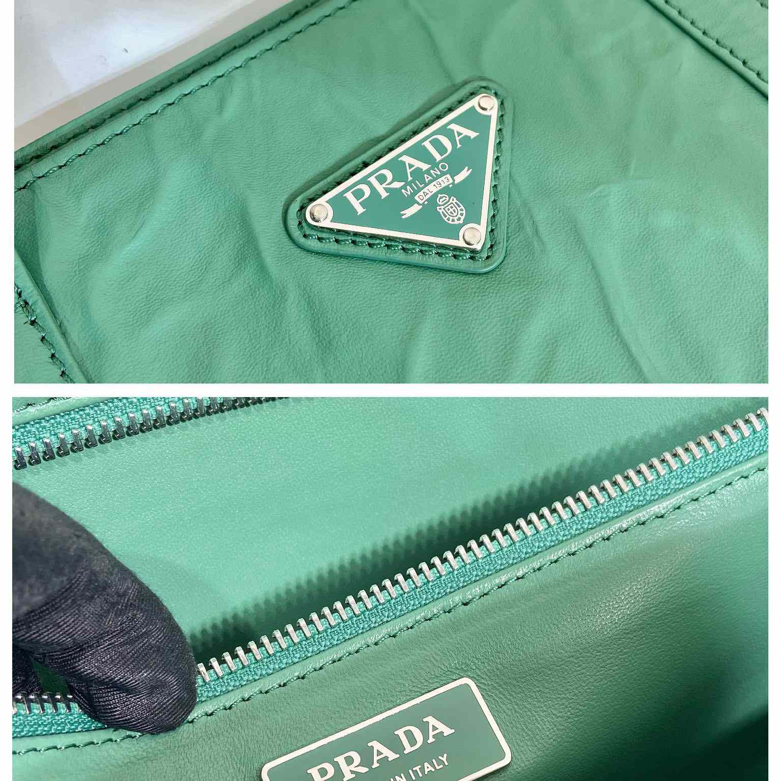 Prada Large Antique Nappa Leather Tote - 