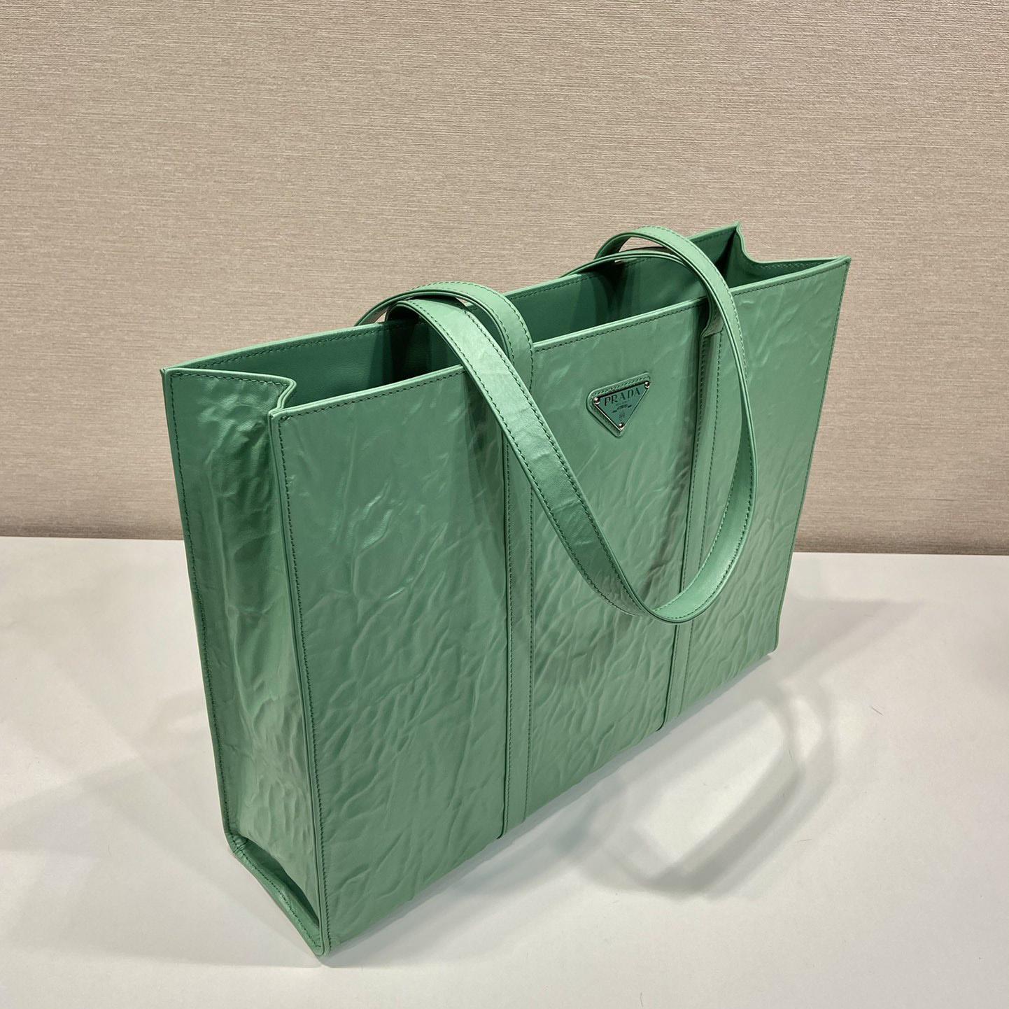 Prada Large Antique Nappa Leather Tote - 