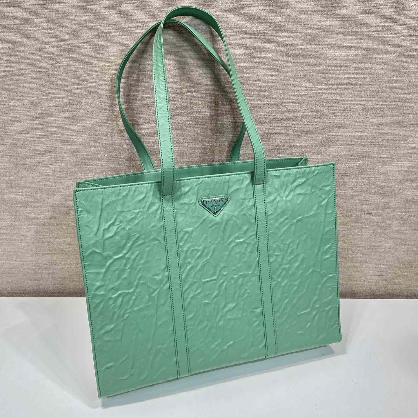 Prada Large Antique Nappa Leather Tote - 