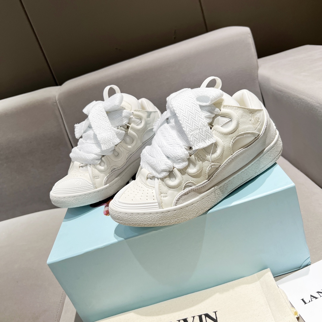 Lanvin Curb Leather Sneakers - 