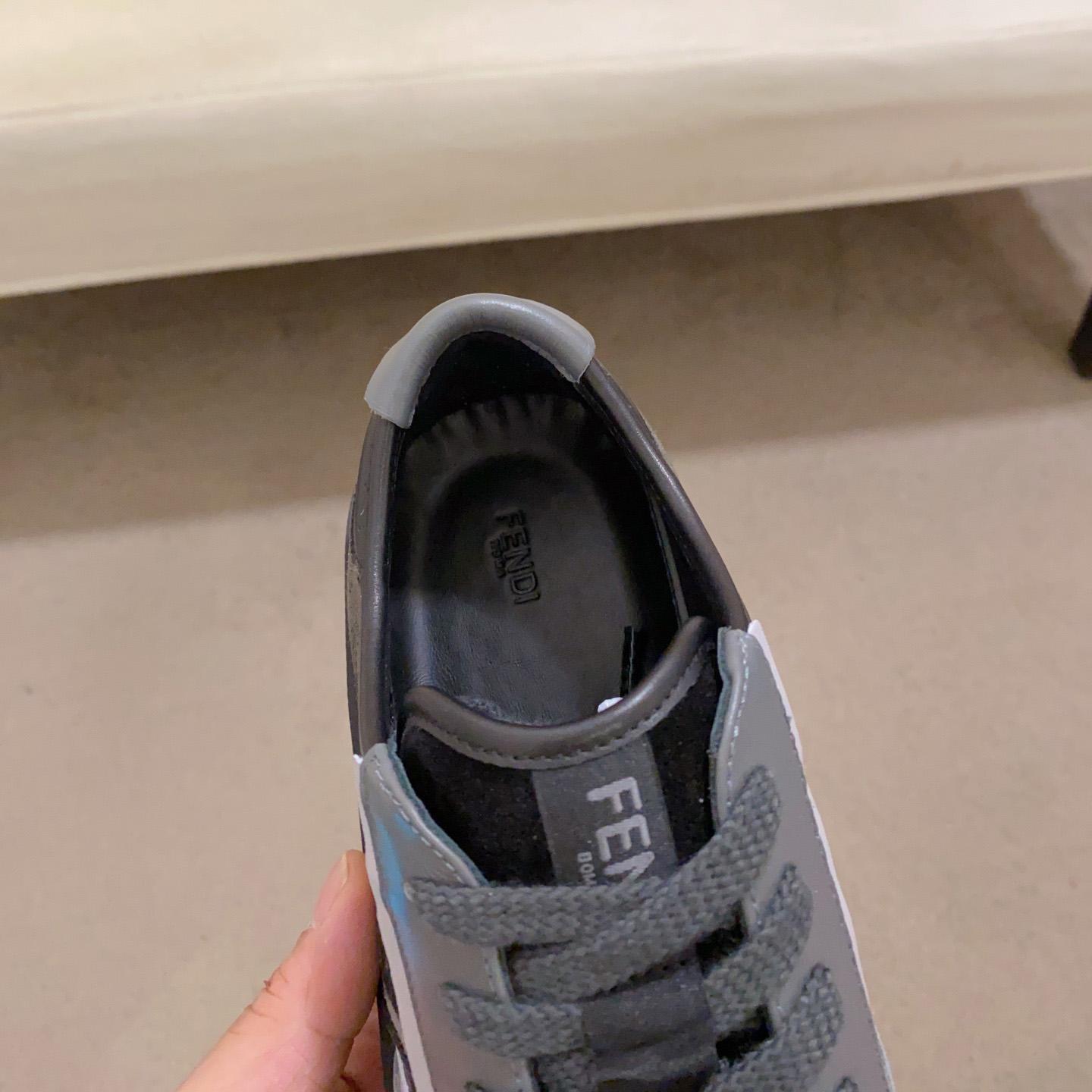 Fendi Step Black Leather Low-tops Sneakers - 