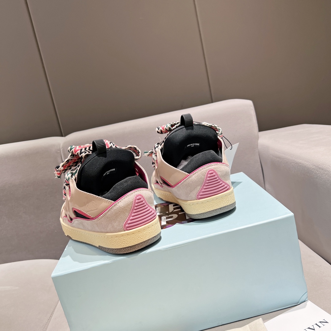Lanvin Curb Lace Up Sneakers - 