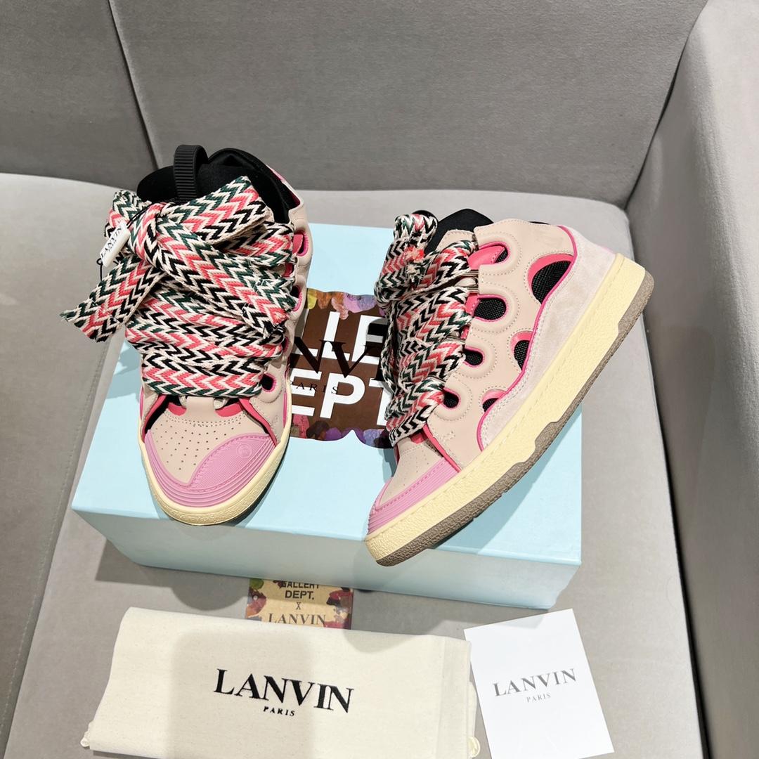 Lanvin Curb Lace Up Sneakers - 