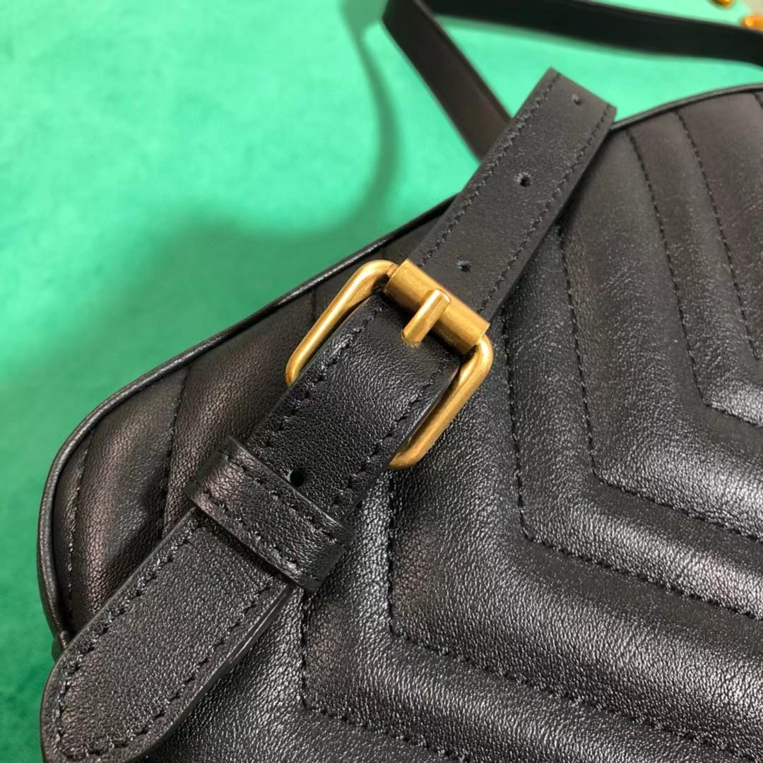 Gucci GG Marmont Leather Backpack (22-5-26cm)   476671 - DesignerGu