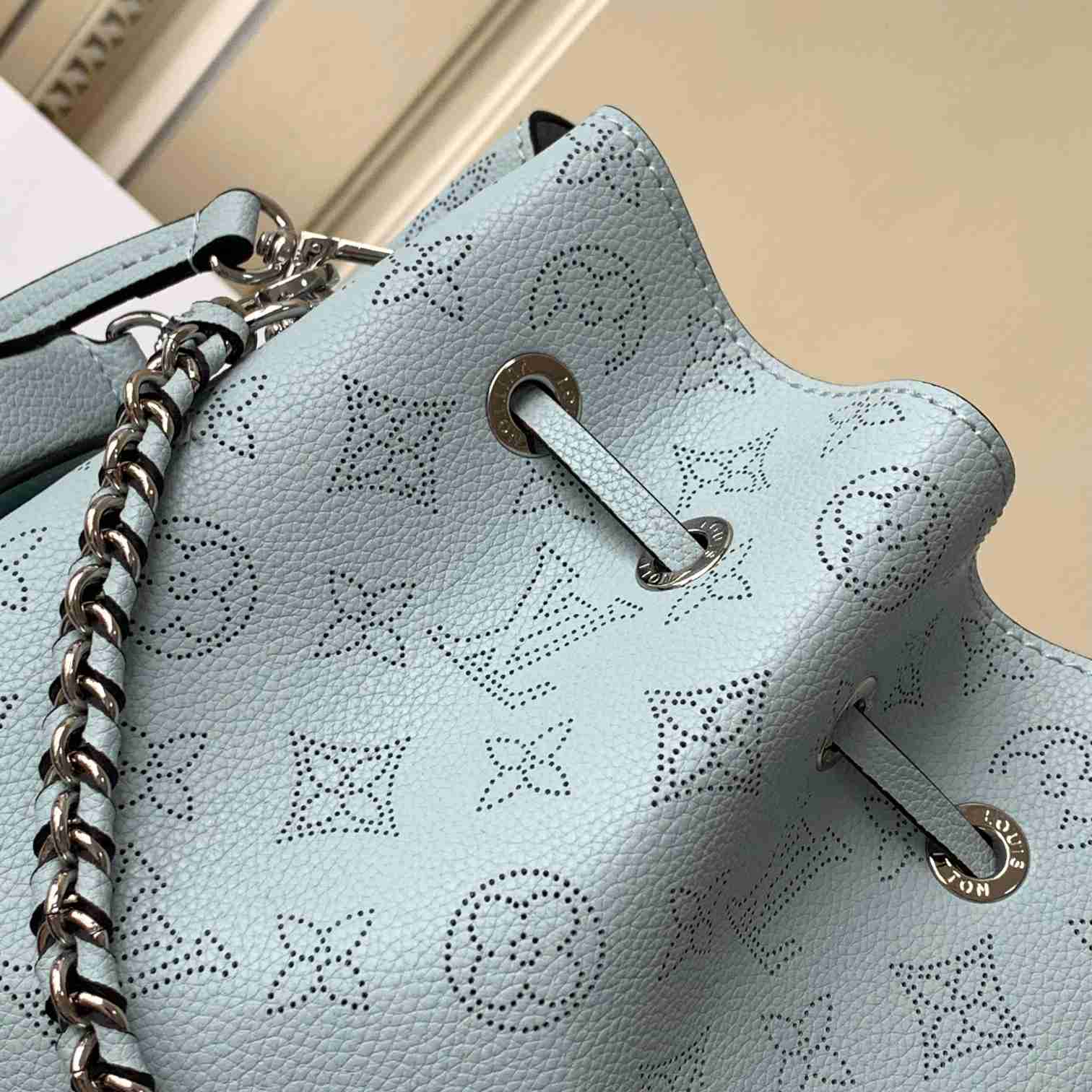 Louis Vuitton Bella Blue Denim Mahina  (19 x 22 x 14cm)    M22198 - 