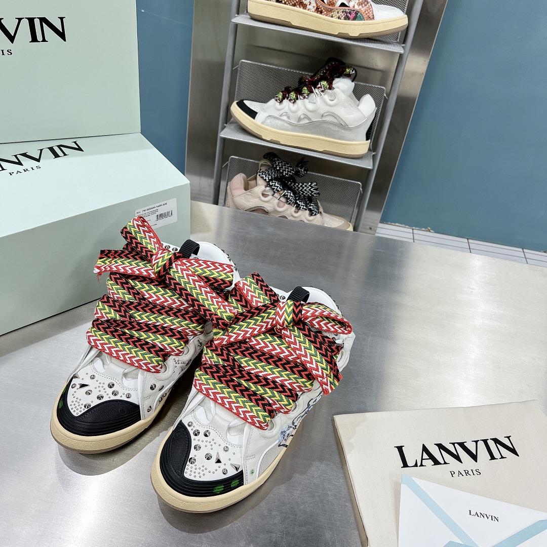 Lanvin Curb Lace Up Sneakers - 