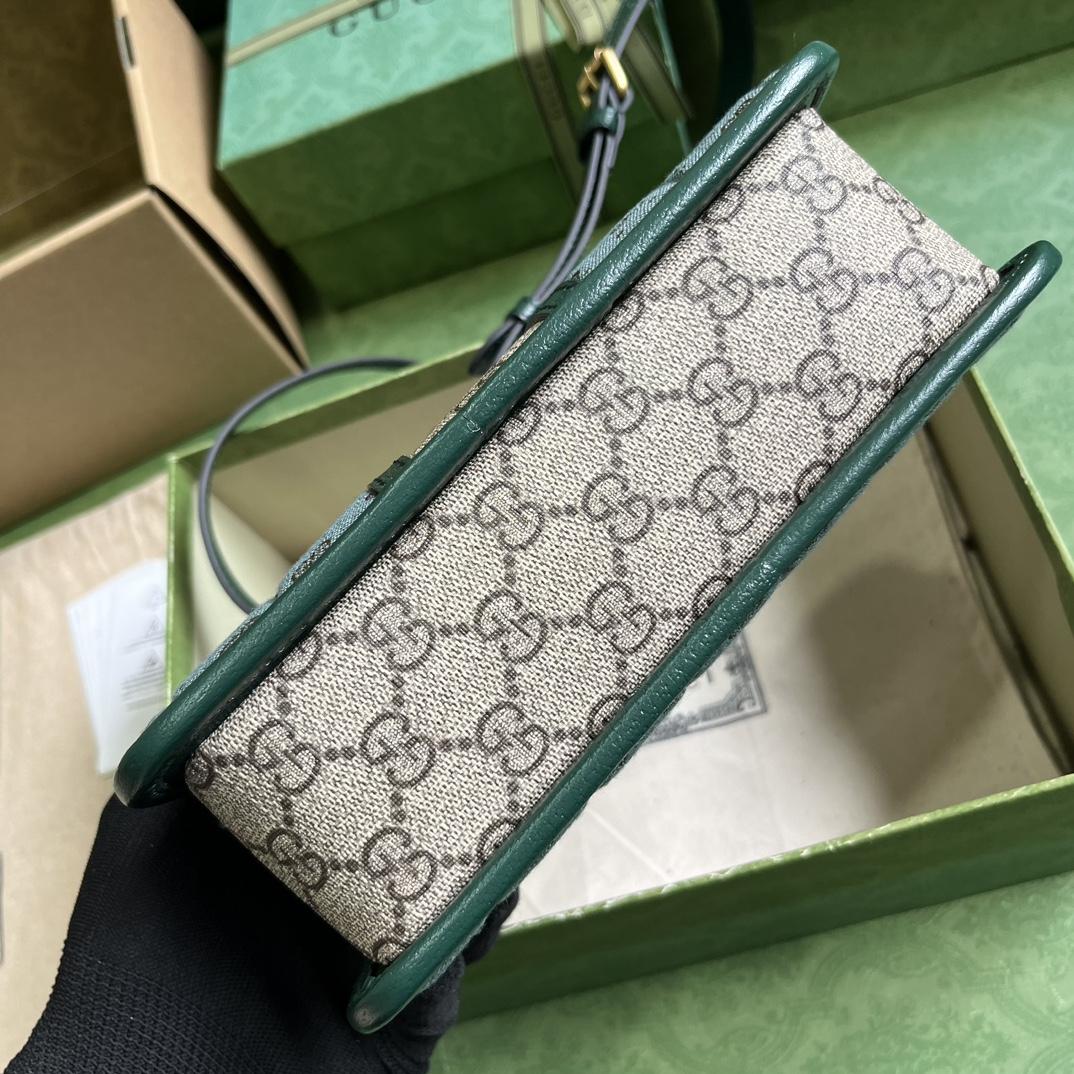 Gucci Mini GG Canvas Mini Shoulder Bag (21.5x 14x 7cm) - 