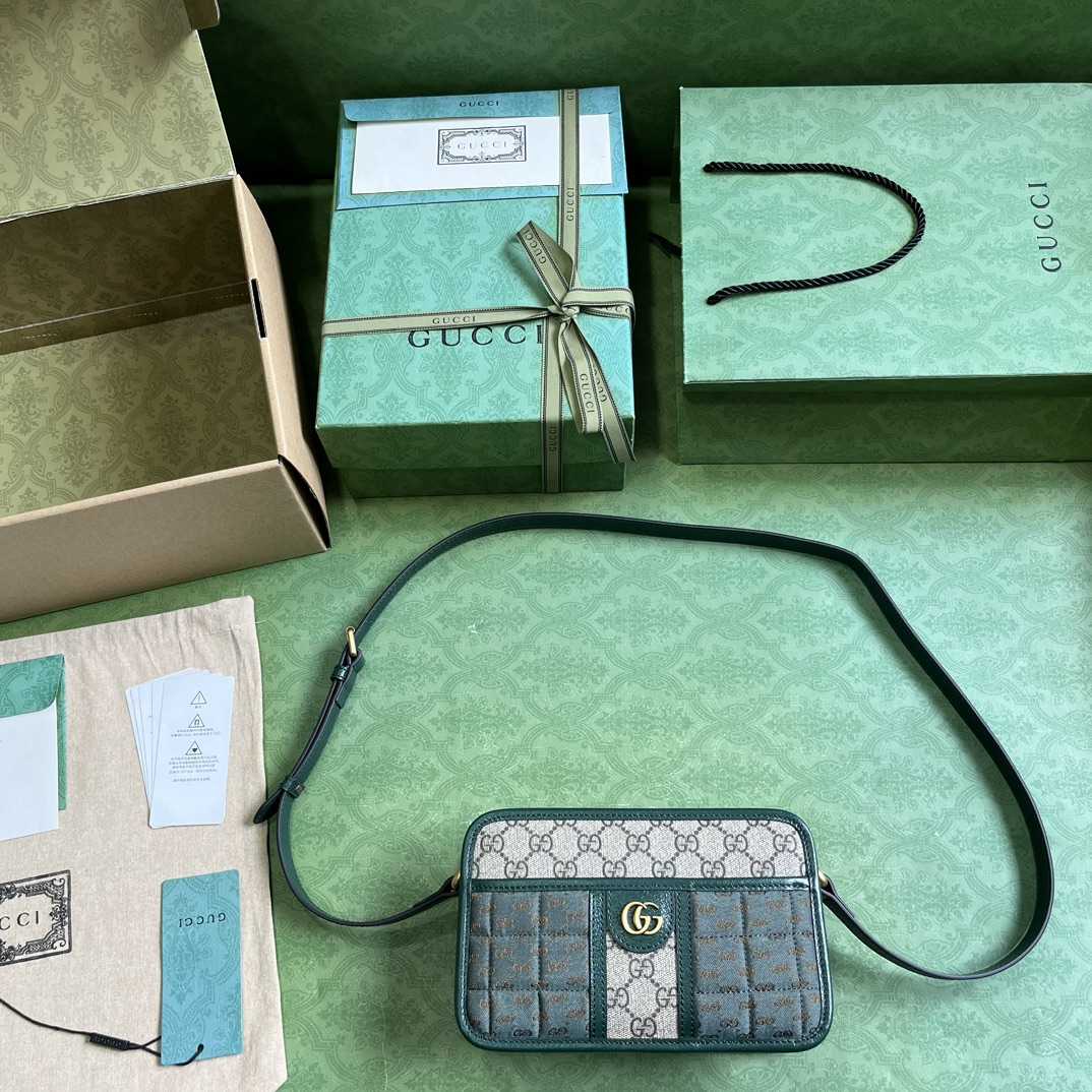 Gucci Mini GG Canvas Mini Shoulder Bag (21.5x 14x 7cm) - 