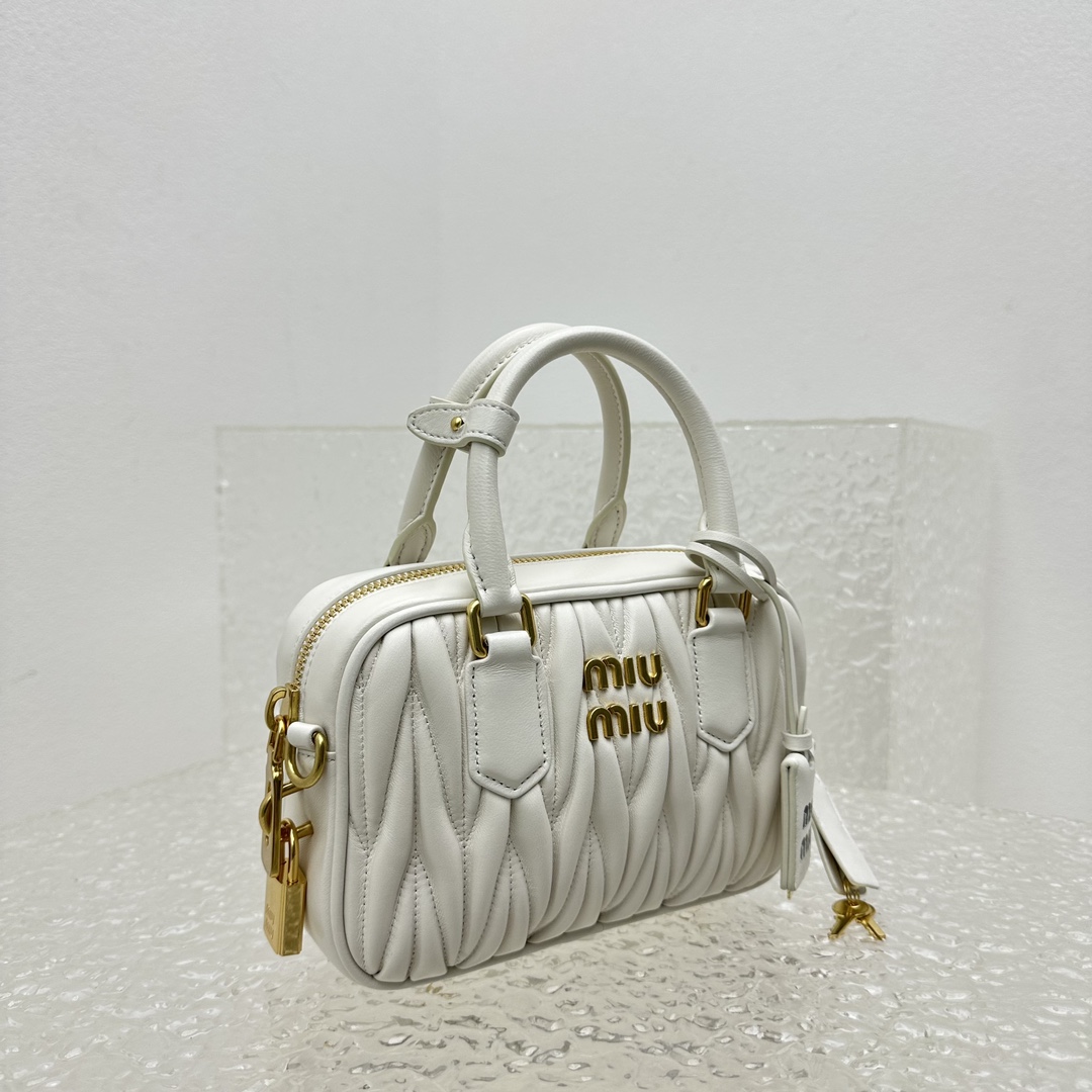Miu Miu Matelassé Nappa Leather Top-handle Bag - 