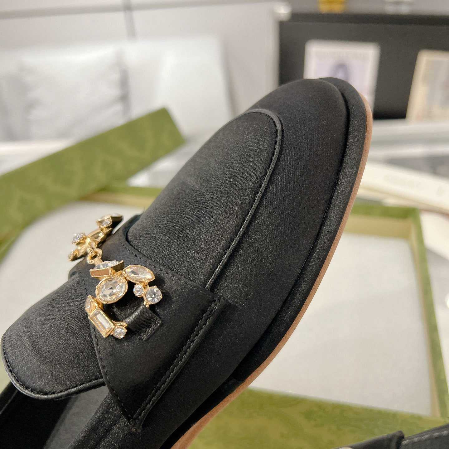 Gucci Women's Horsebit Loafer With Crystals - 