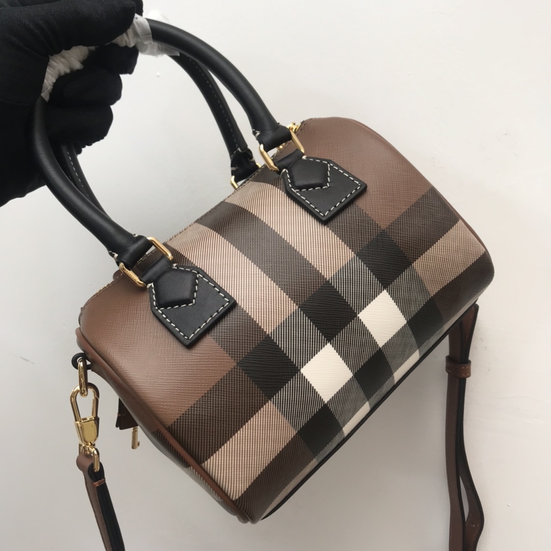 Burberry Check Mini Bowling Bag - 