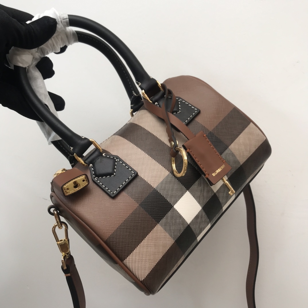Burberry Check Mini Bowling Bag - 
