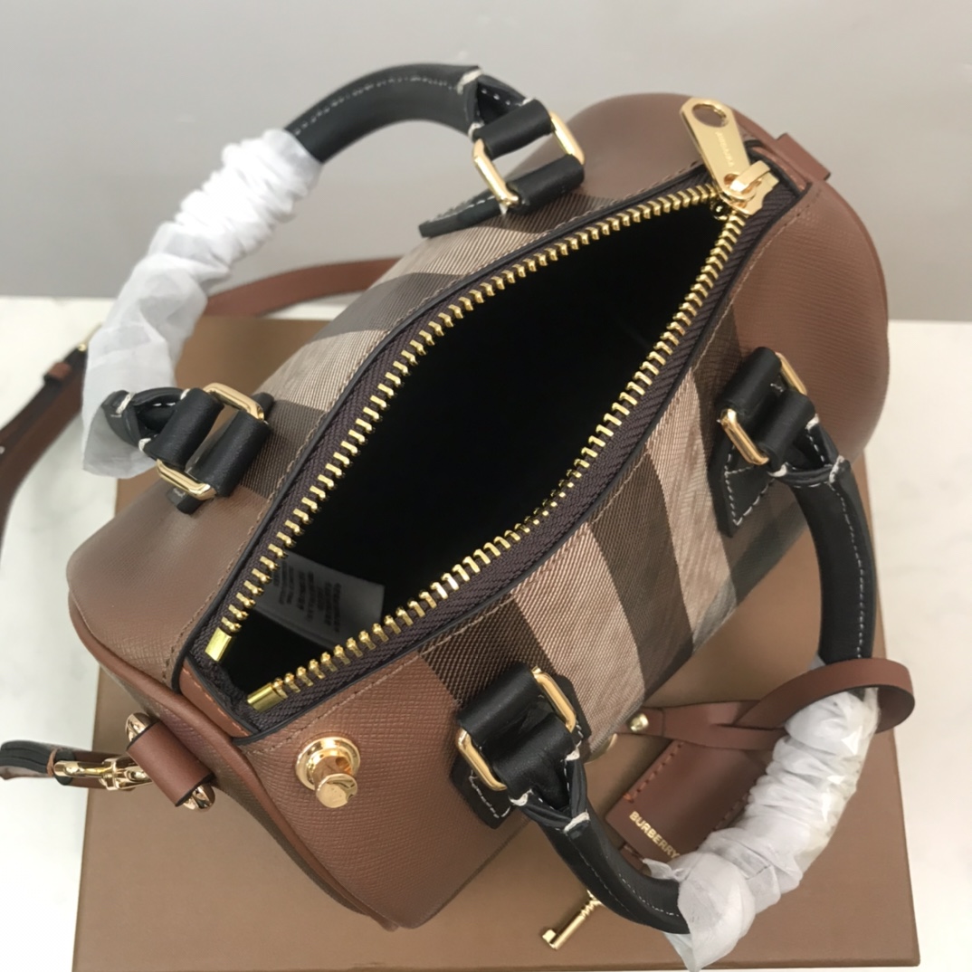 Burberry Check Mini Bowling Bag - 