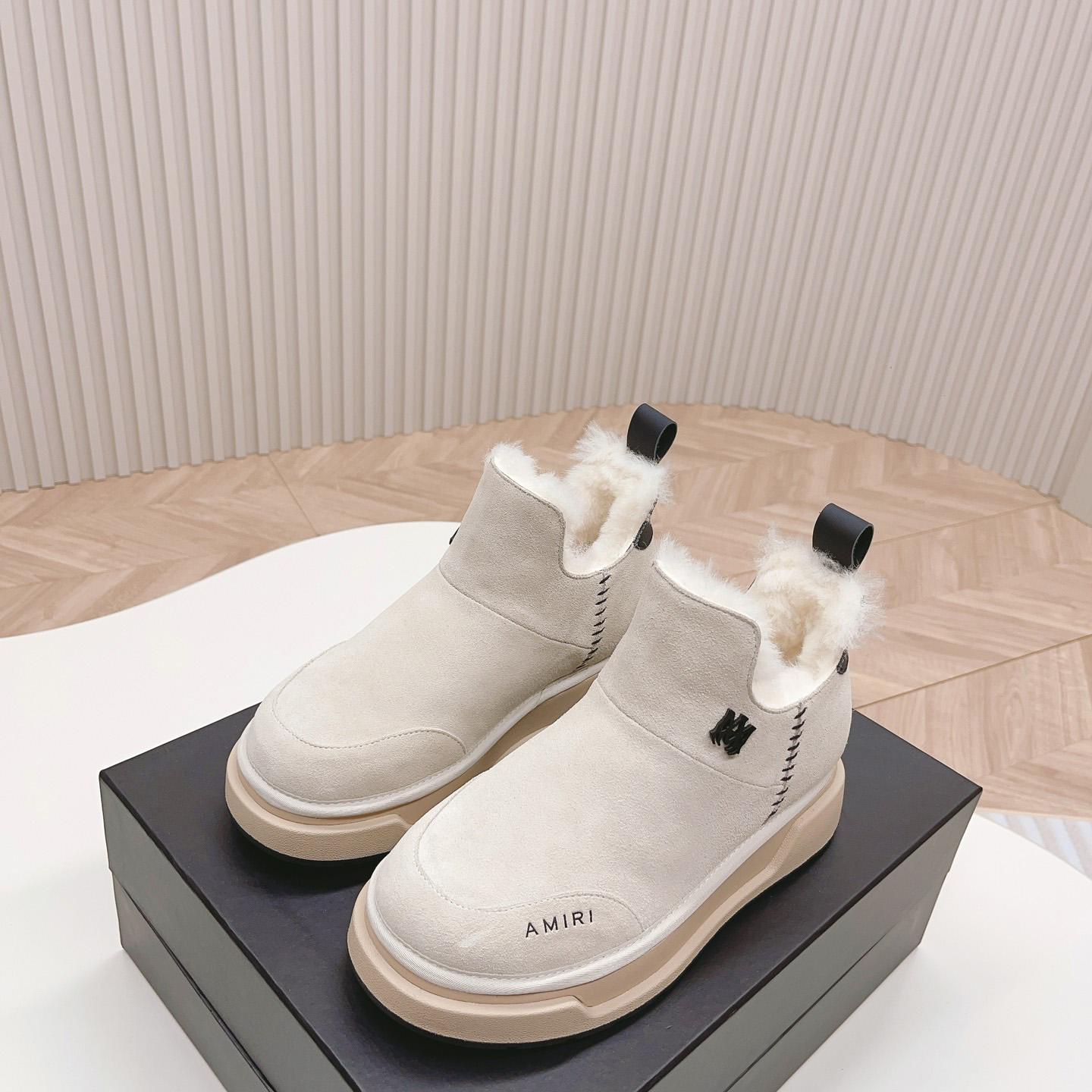 Amiri Malibu Shearling Lined Suede Boots - 