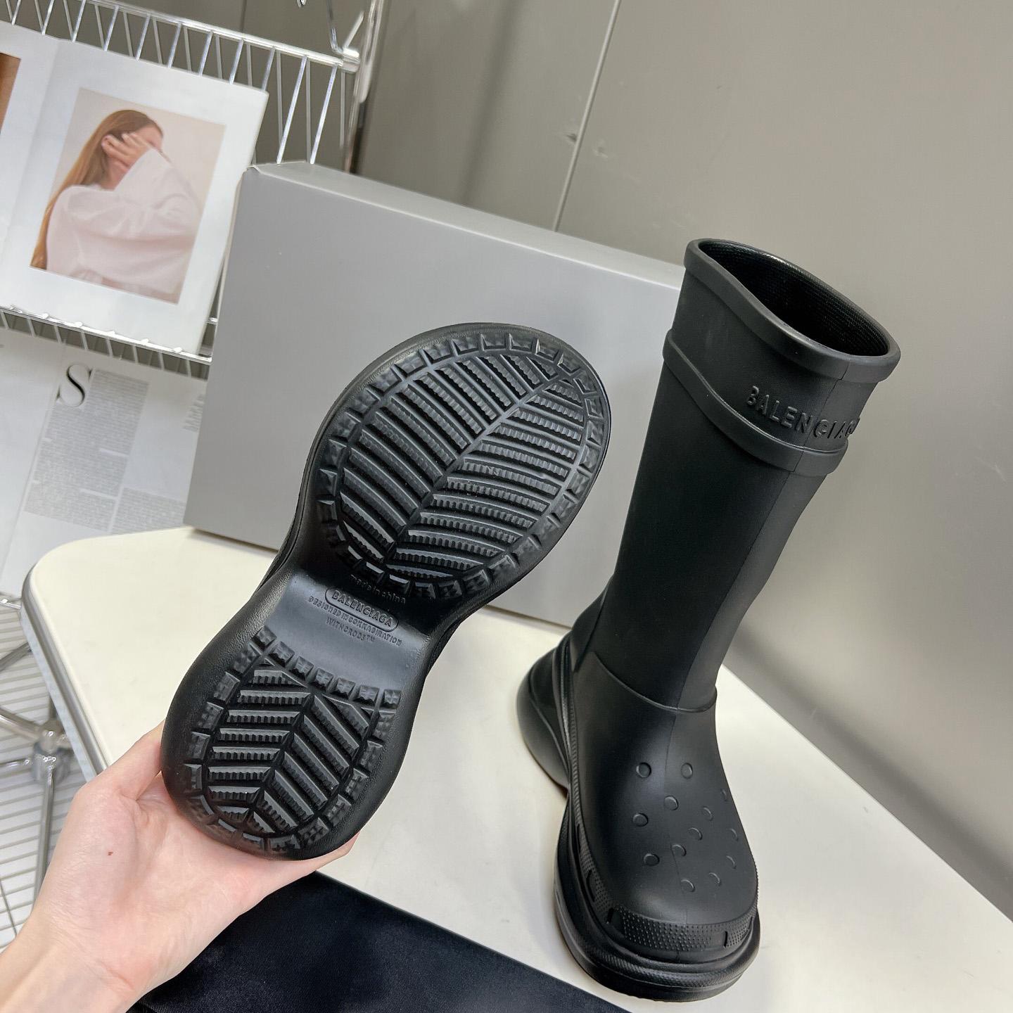 Balenciaga Crocs™ Boot In Black Rubber - 
