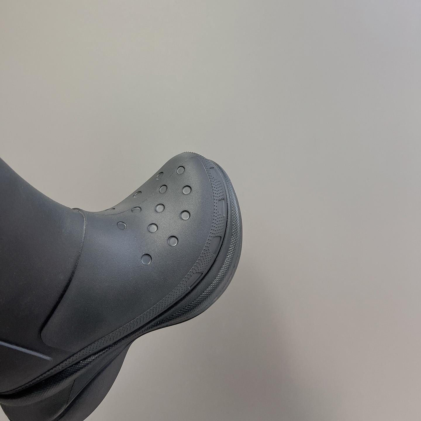 Balenciaga Crocs™ Boot In Black Rubber - 