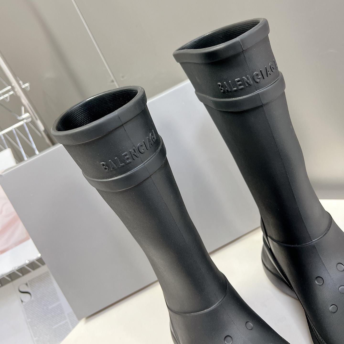 Balenciaga Crocs™ Boot In Black Rubber - 