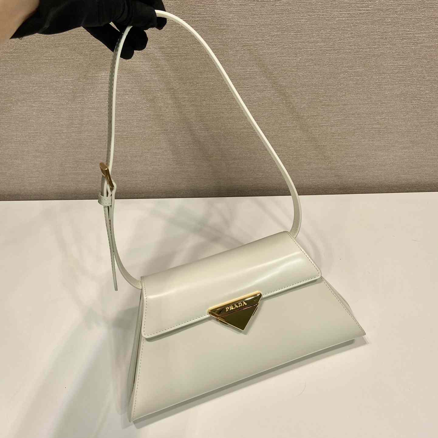 Prada Medium Brushed Leather Handbag - DesignerGu