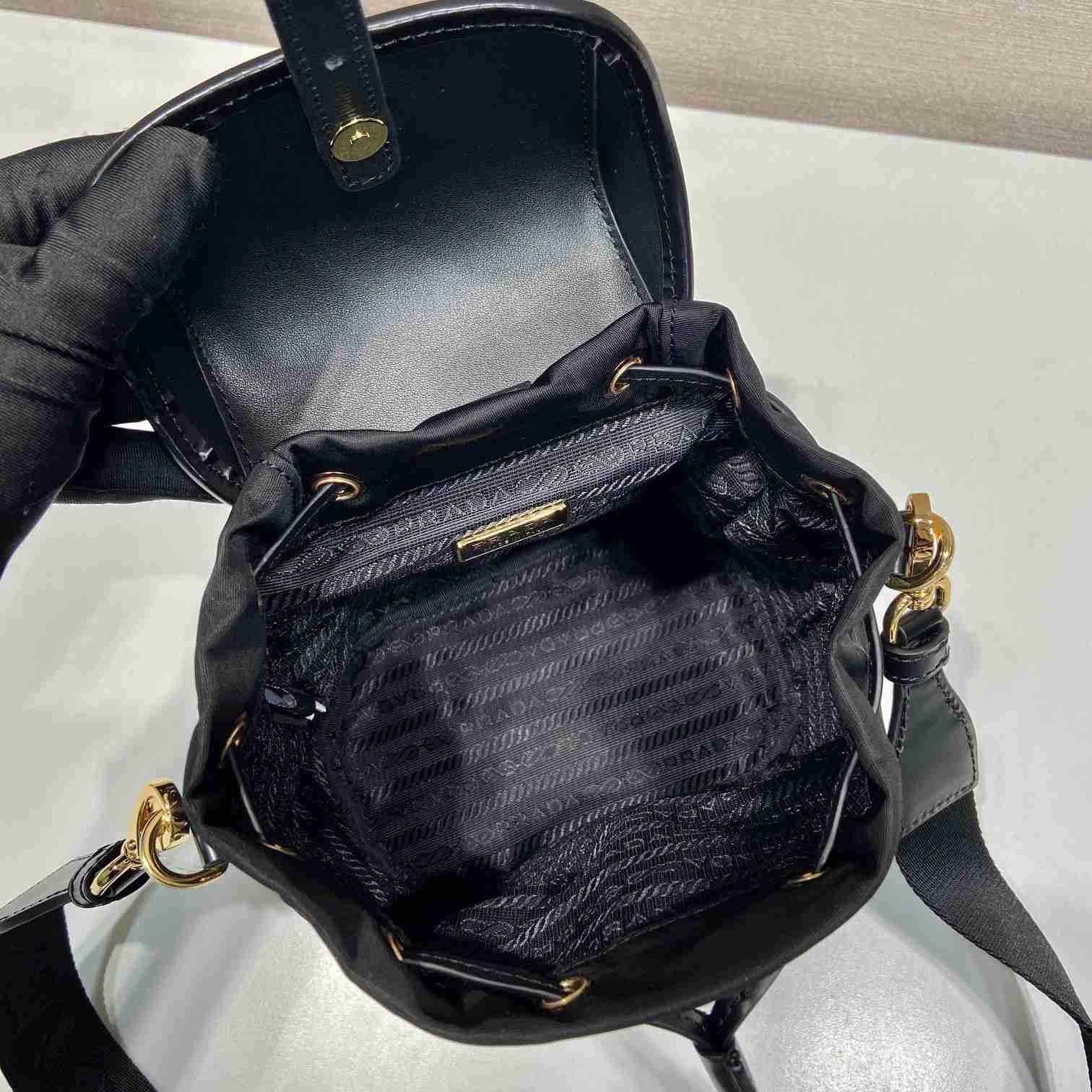 Prada Small Re-Nylon And Brushed Leather Backpack - 