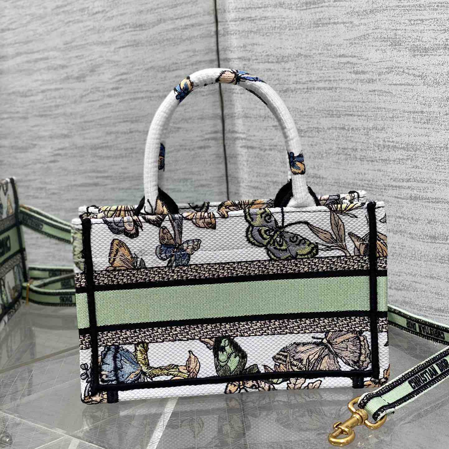 Dior Mini Dior Book Tote With Strap - 