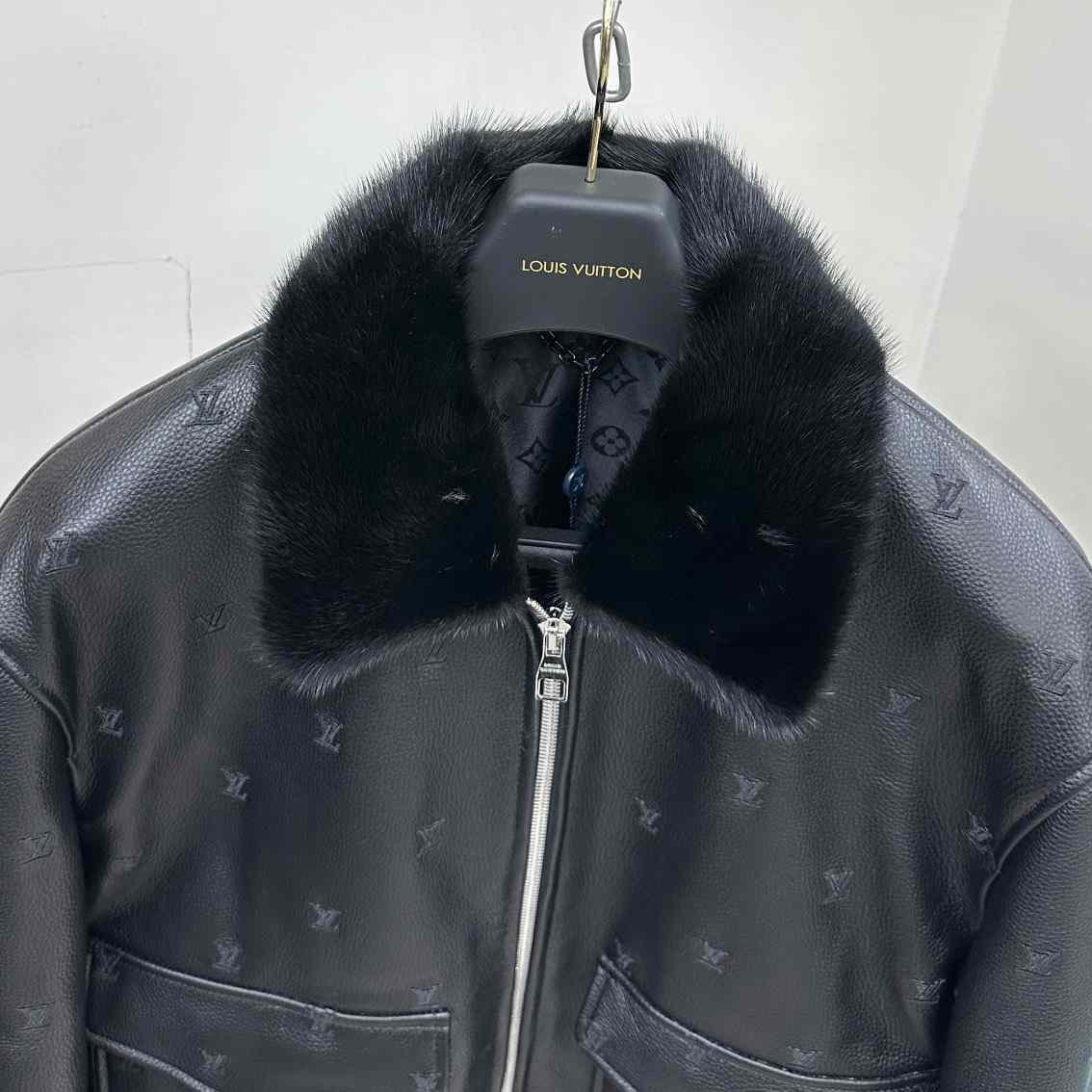 Louis Vuitton Leather Aviator Mink Collar    1AFIPA - 
