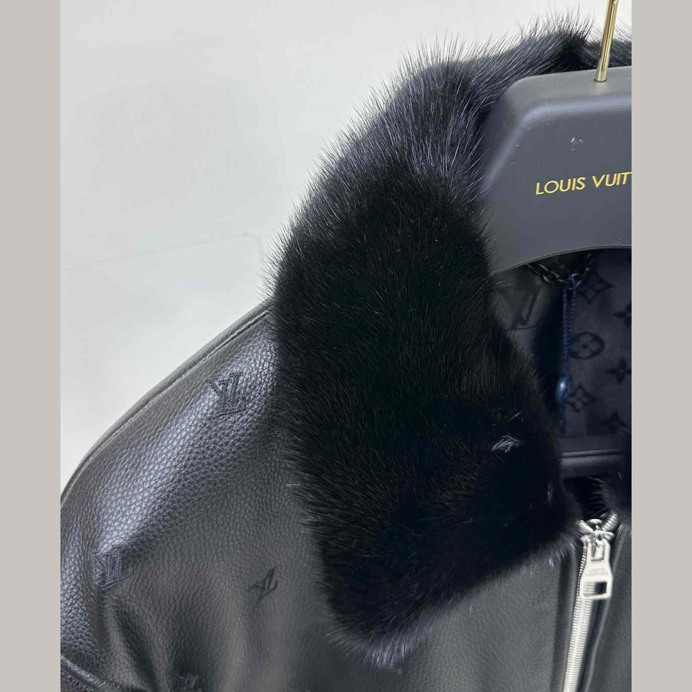 Louis Vuitton Leather Aviator Mink Collar    1AFIPA - 