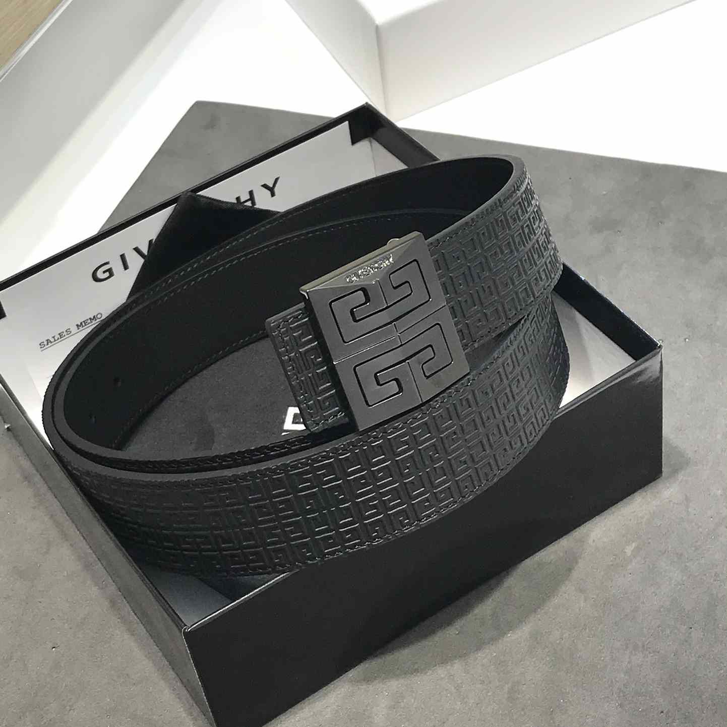 Givenchy 4G Reversible Belt In Leather And 4G Coated Canvas - 