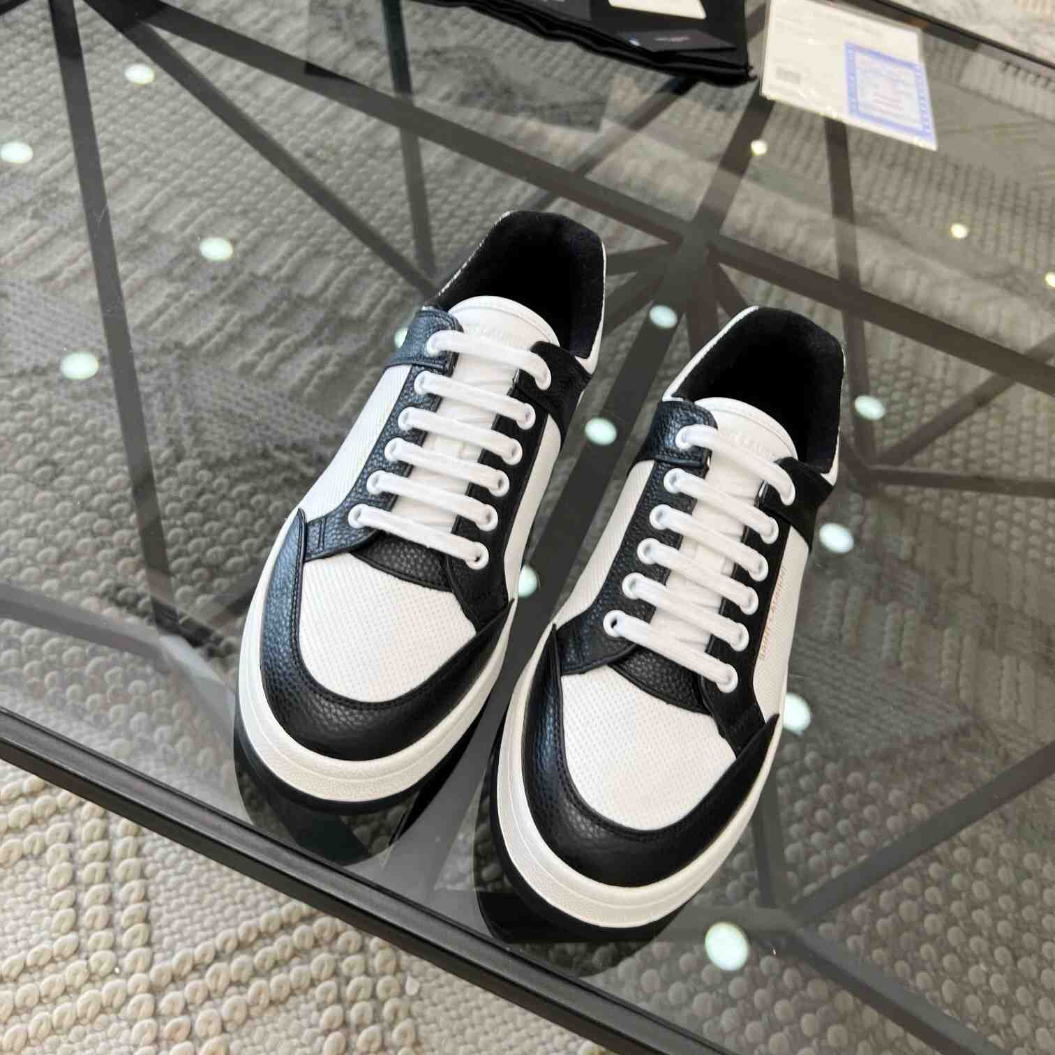 Saint Laurent SL/61 Low-top Sneakers In Perforated Leather - 