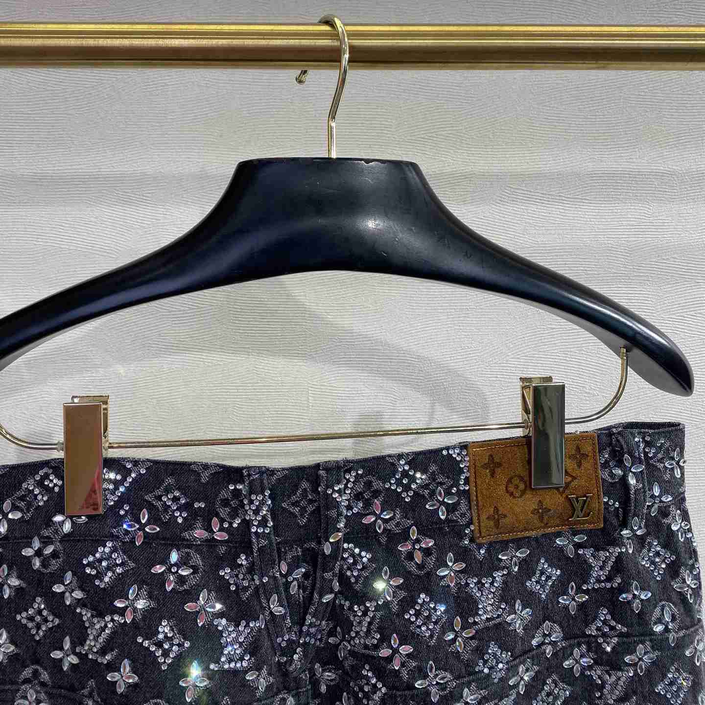 Louis Vuitton Embroidered Monogram Baggy Denim Pants   1ABY8N - 