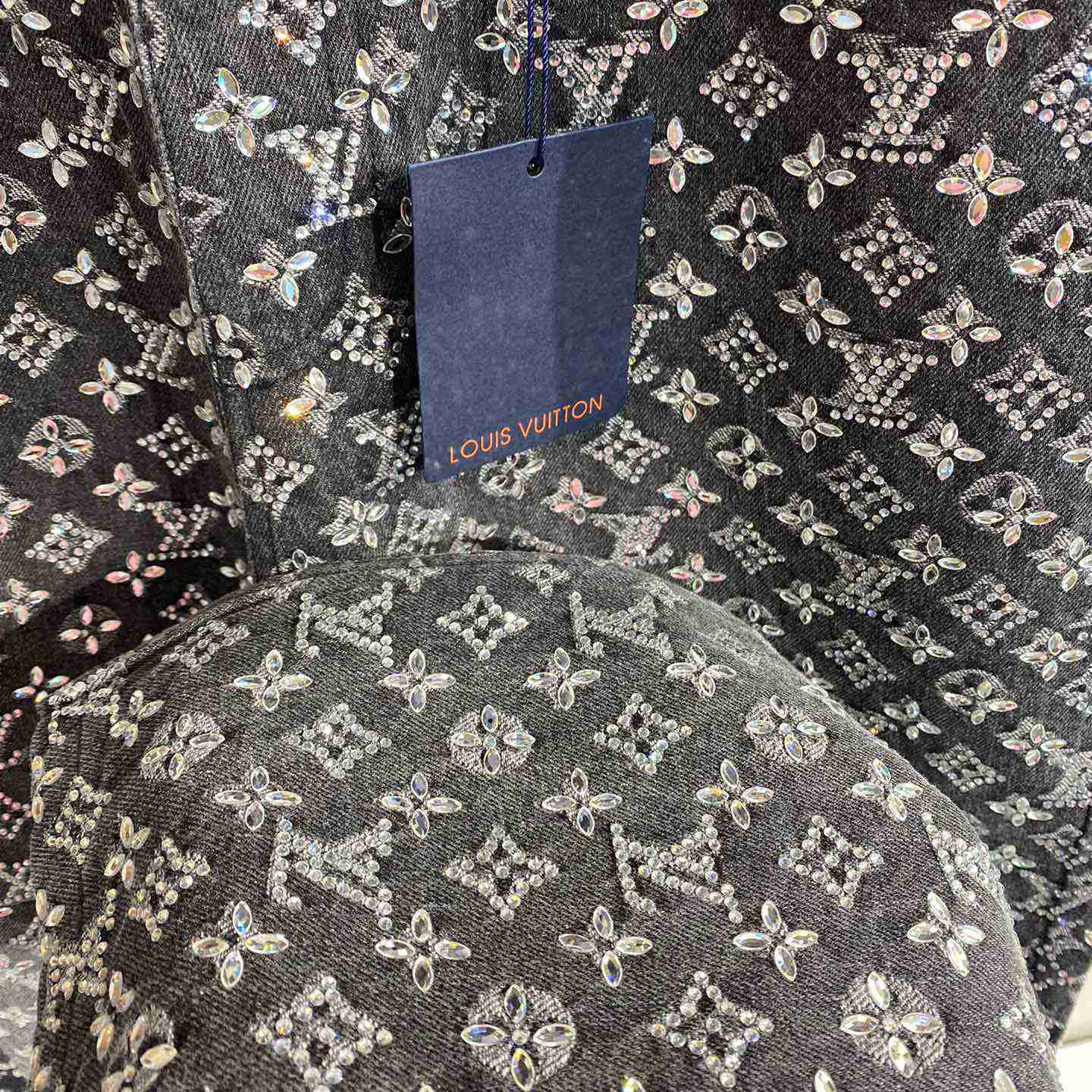 Louis Vuitton Embroidered Monogram Baggy Denim Pants   1ABY8N - 
