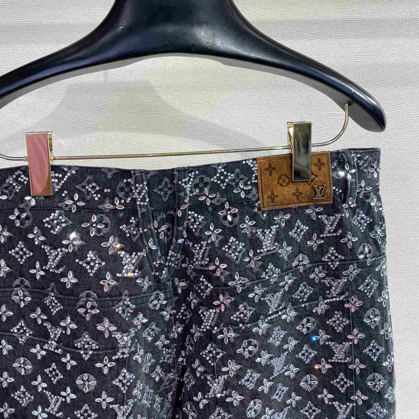 Louis Vuitton Embroidered Monogram Baggy Denim Pants   1ABY8N - 