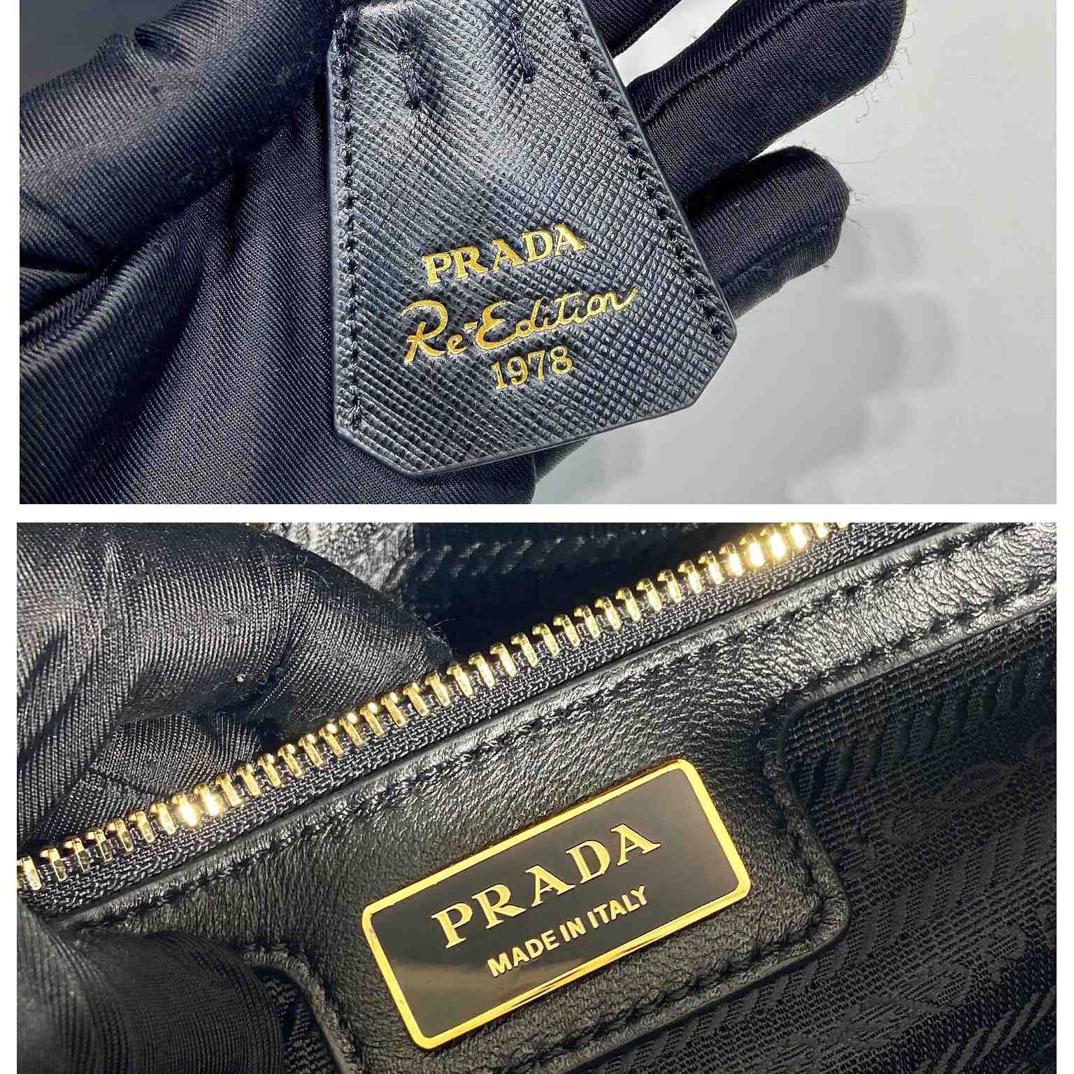Prada Re-Edition 1978 Medium Re-Nylon And Saffiano Leather Top-handle Bag - 