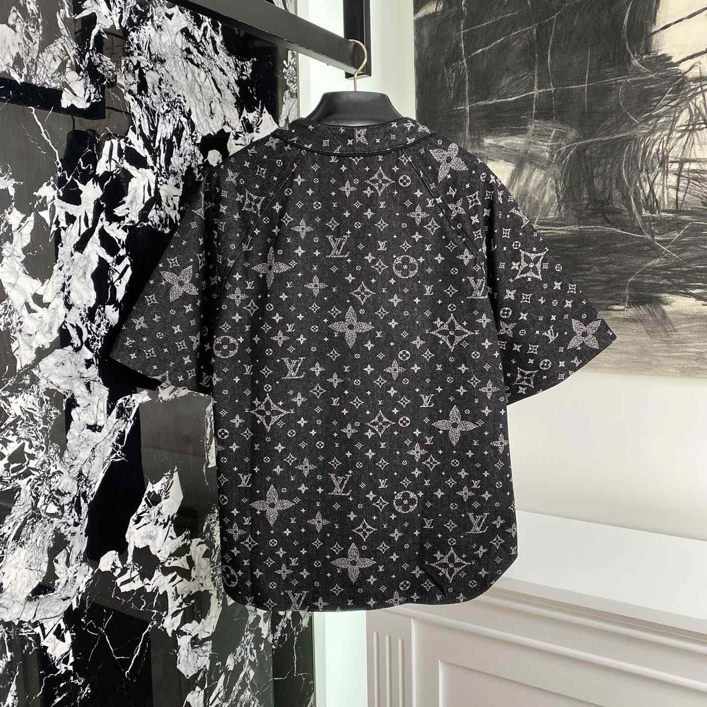 Louis Vuitton Monogram Denim Baseball Shirt - 