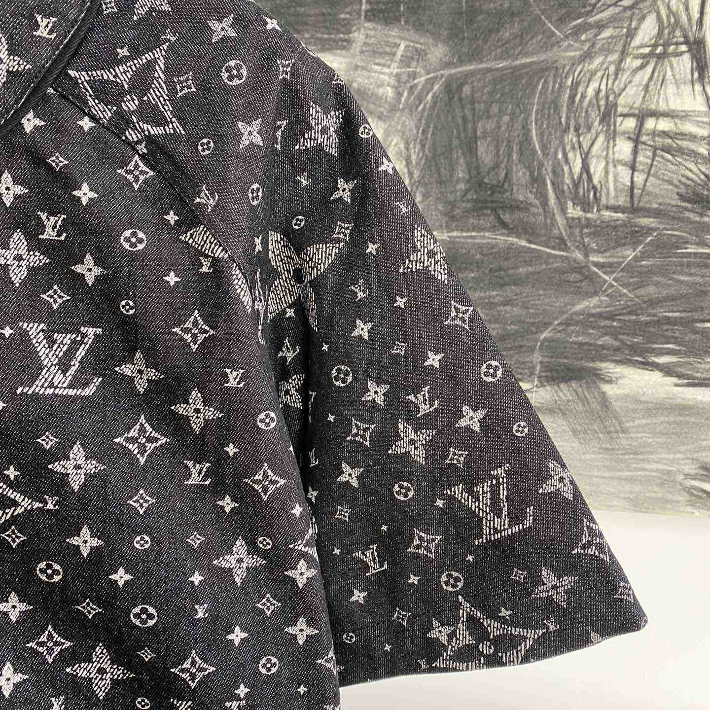 Louis Vuitton Monogram Denim Baseball Shirt - 