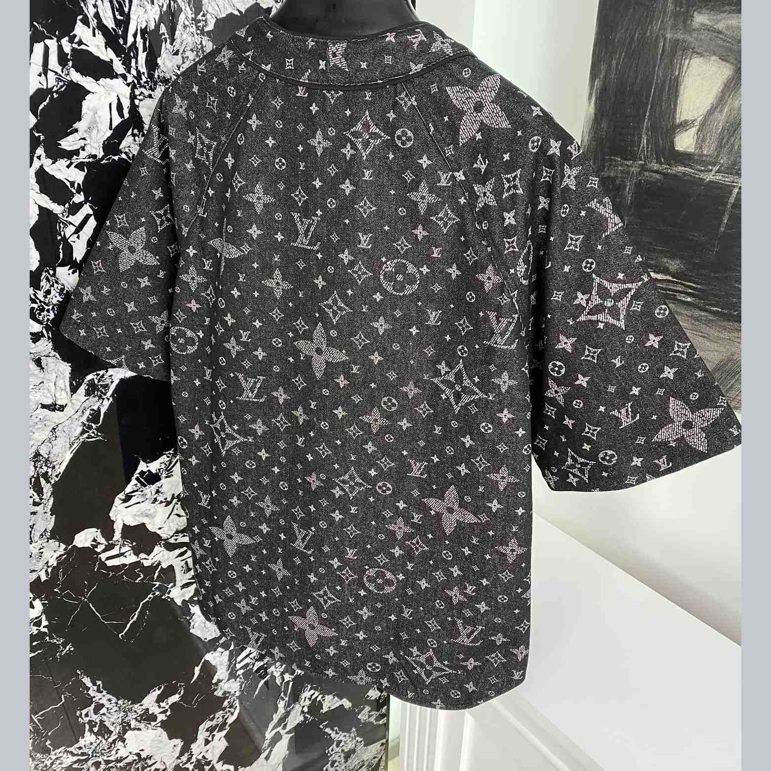 Louis Vuitton Monogram Denim Baseball Shirt - 