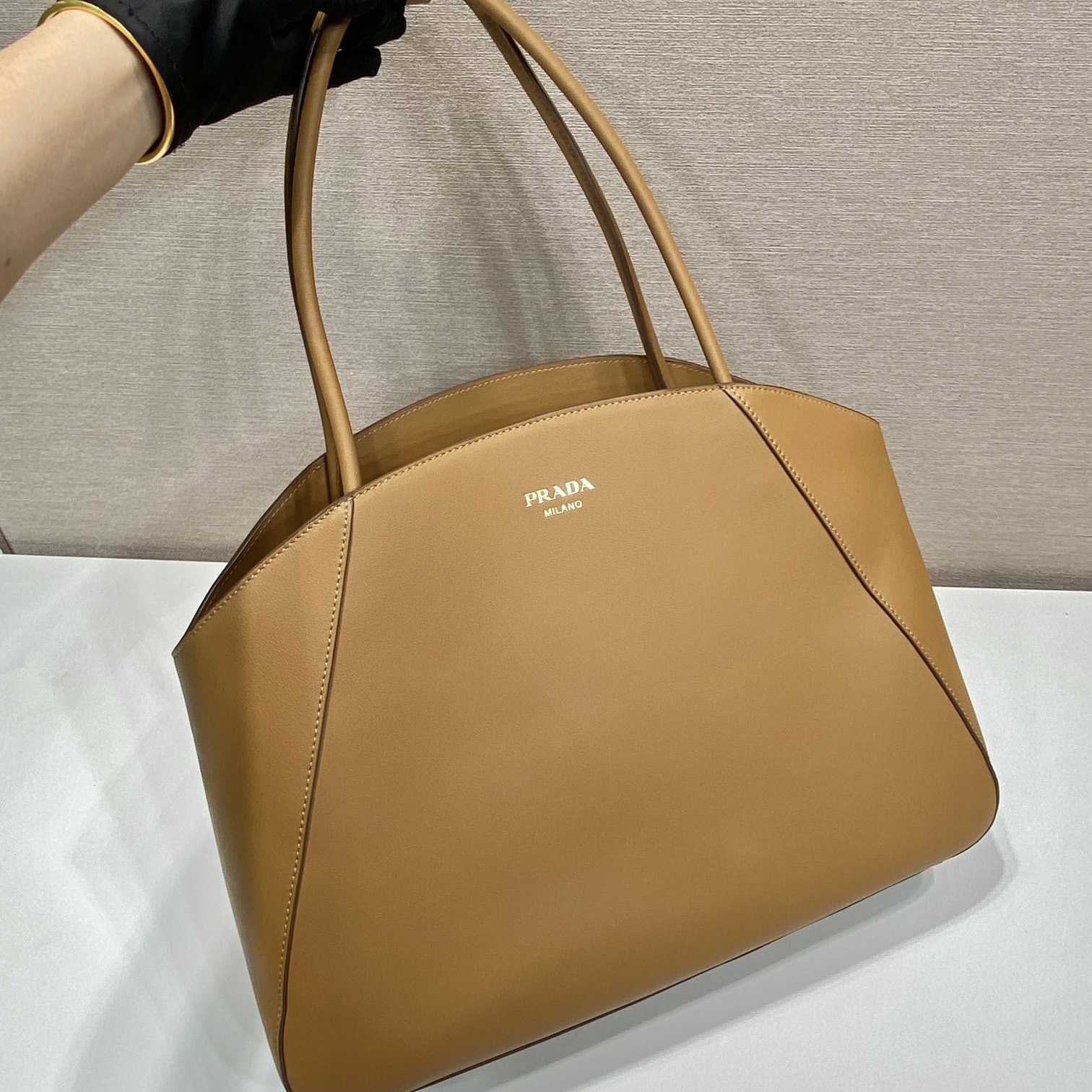 Prada Large Leather Tote Bag - 