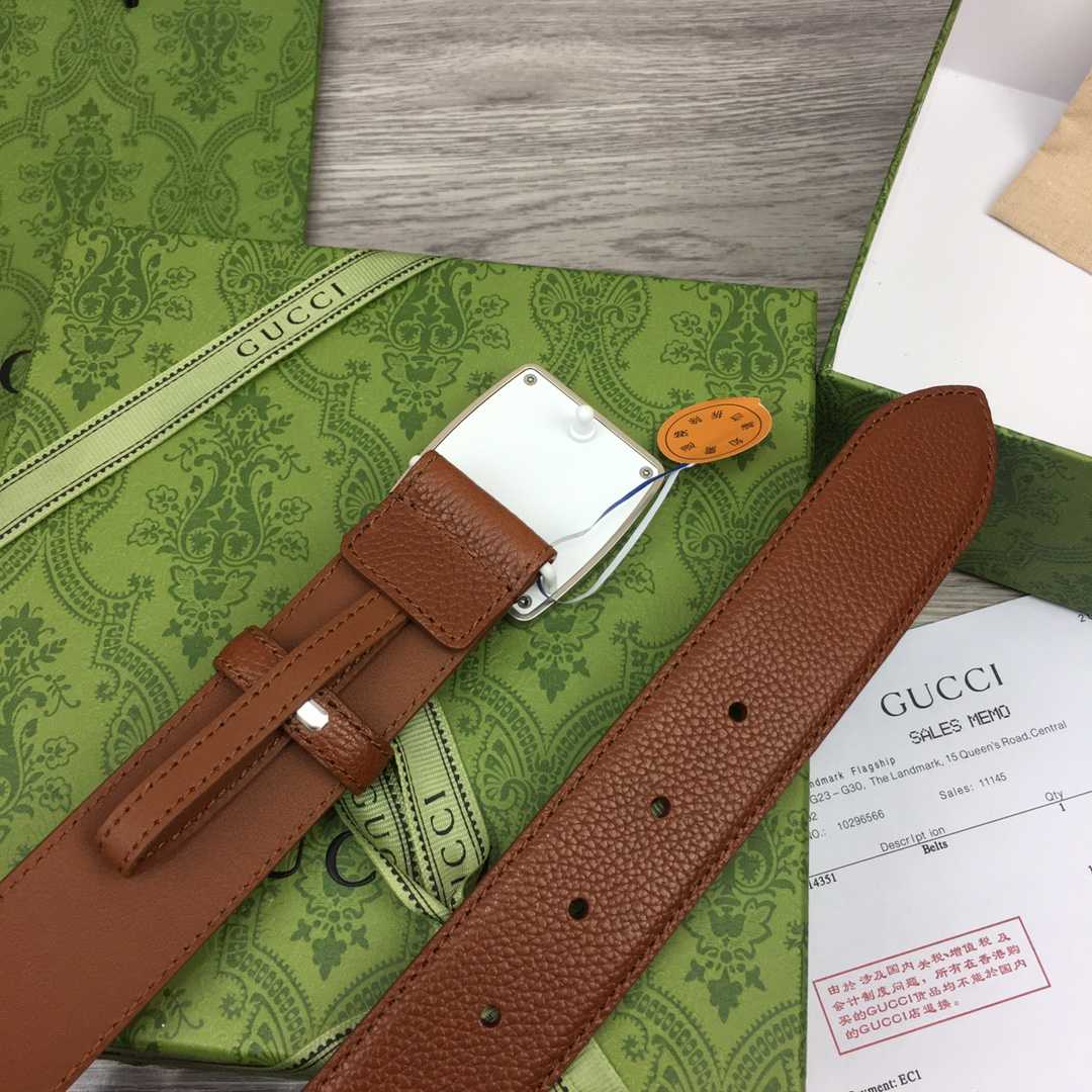 Gucci Leather Belt  35mm - DesignerGu