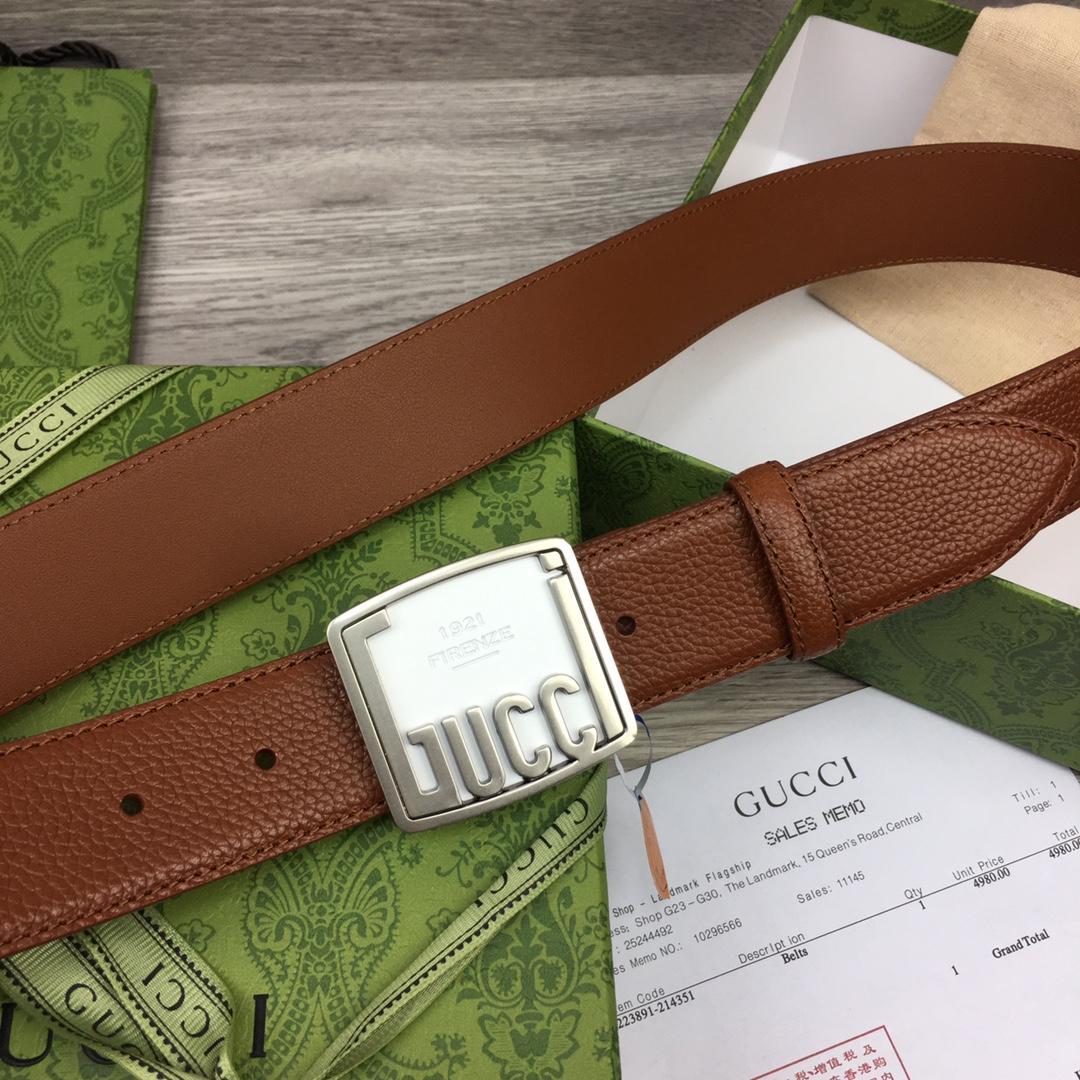 Gucci Leather Belt  35mm - DesignerGu