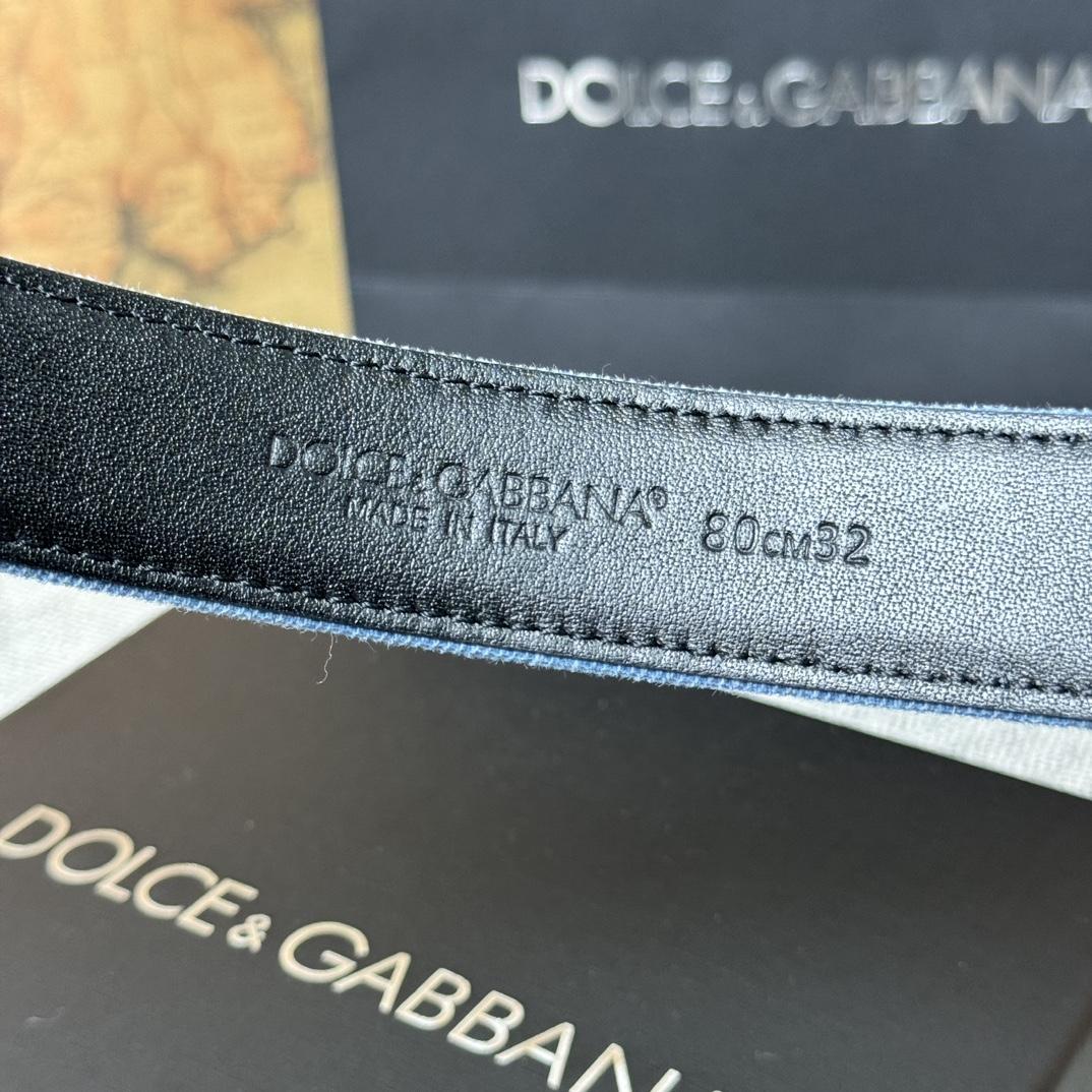 Dolce & Gabbana Devotion Denim Belt - 