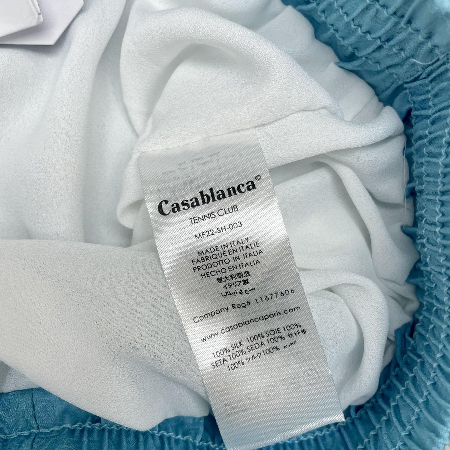 Casablanca Logo Drawstring Silk Shorts    C2003 - 