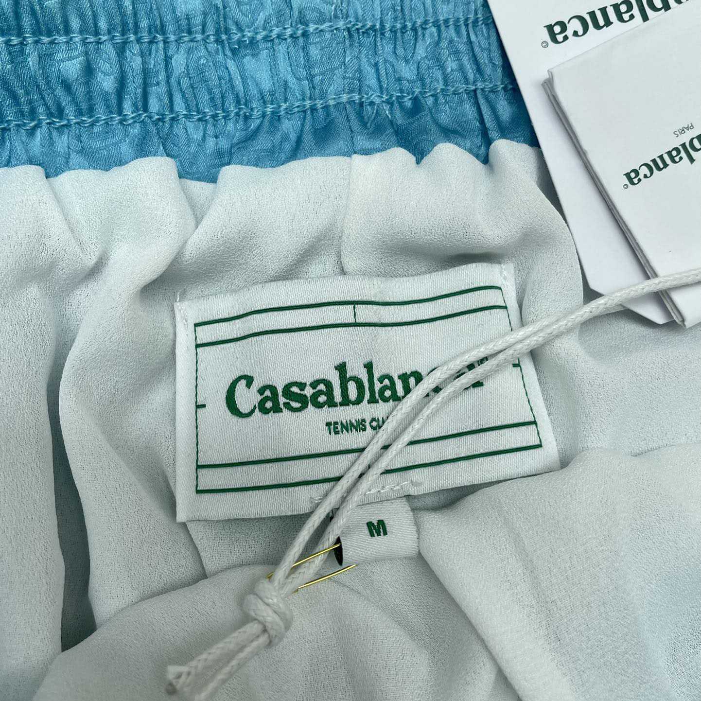 Casablanca Logo Drawstring Silk Shorts    C2003 - 