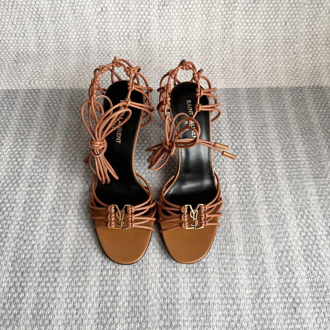Saint Laurent Babylone Sandals In Smooth Leather - 