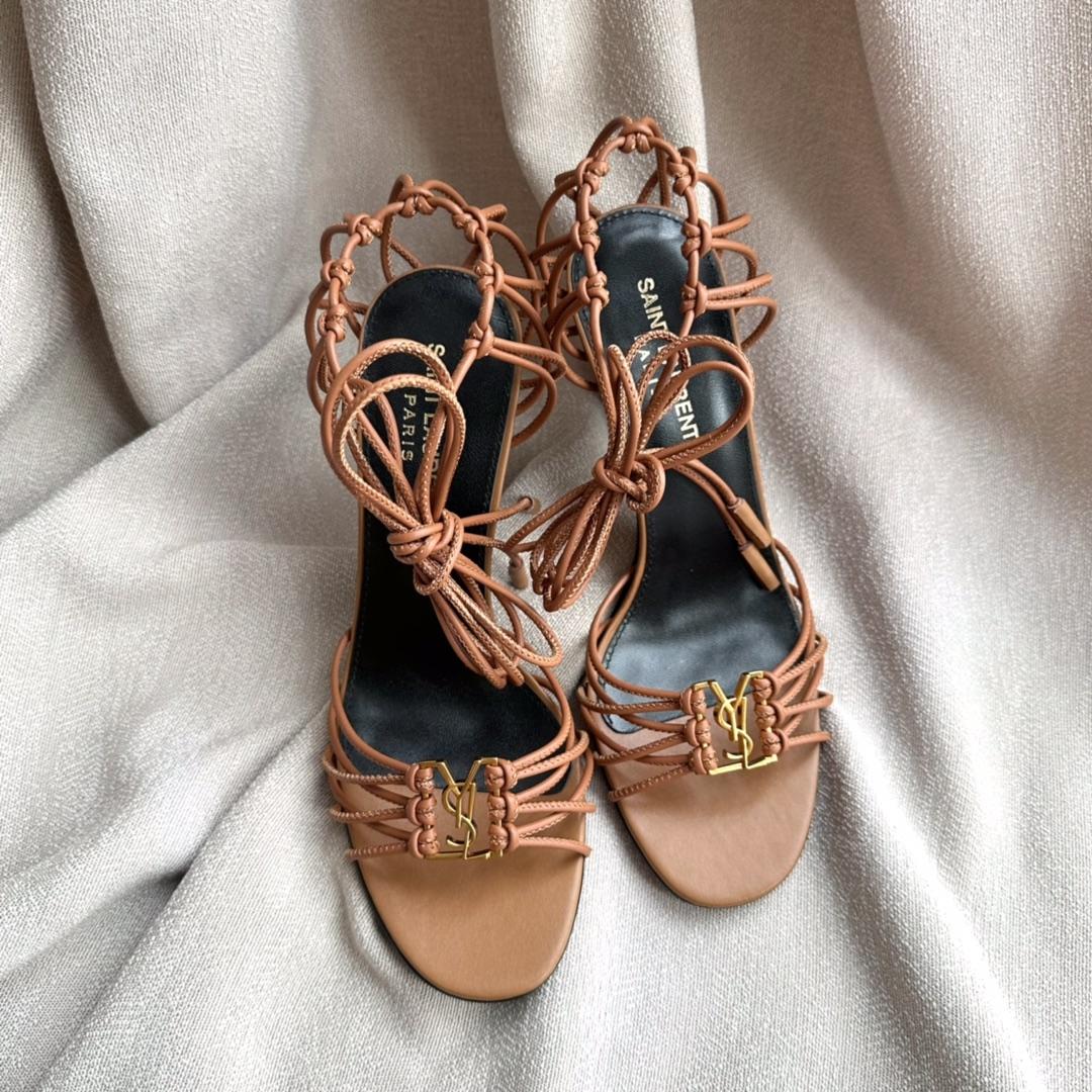 Saint Laurent Babylone Sandals In Smooth Leather - 