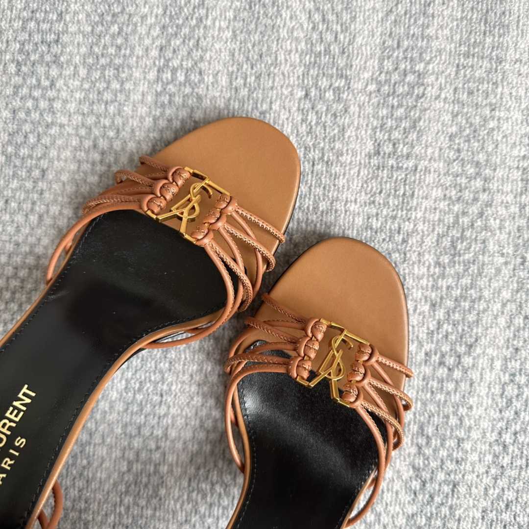 Saint Laurent Babylone Sandals In Smooth Leather - 