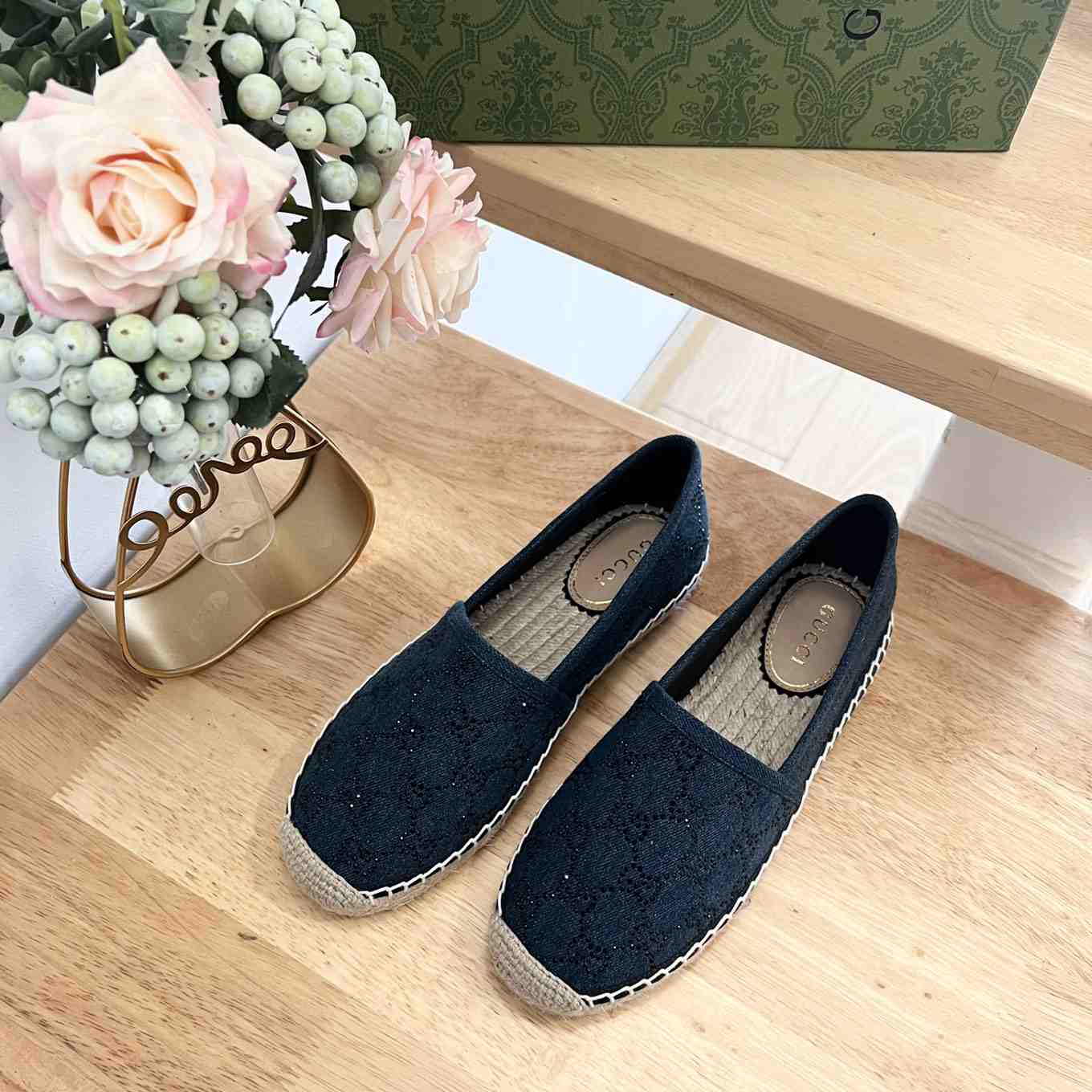 Gucci Women's Espadrille With GG Crystals - 